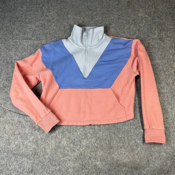 Outdoor Voices Cropped Retro Color Block 1/2 Zip Pullover Sweatshirt Small - Picture 1 of 8